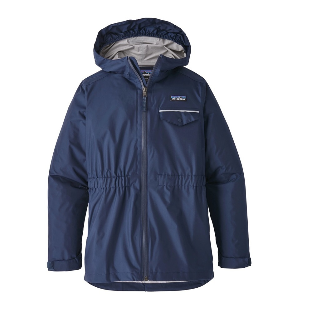 Patagonia Girls Torrentshell Jacket size medium 10 hooded full zip
